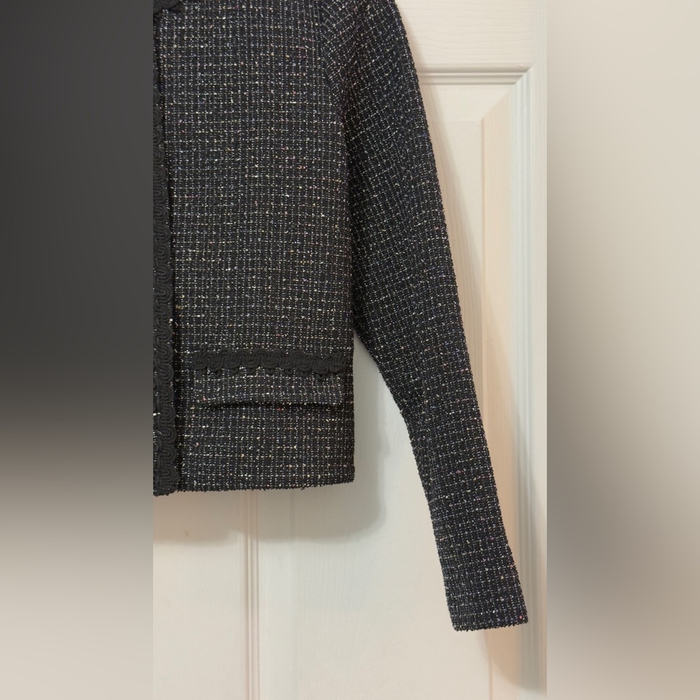 Seraphine Black Tweed Jacket with Gold Buttons - Picture 6 of 8